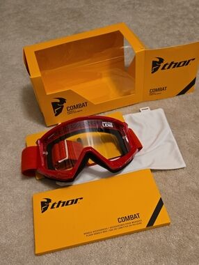 New In Box Thor Combat Dirt Bike Racing Goggles